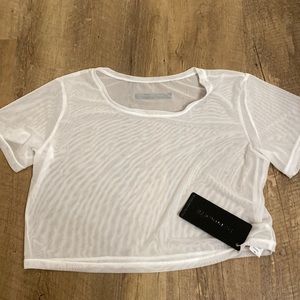 Alphalete - sheer cropped top NWT